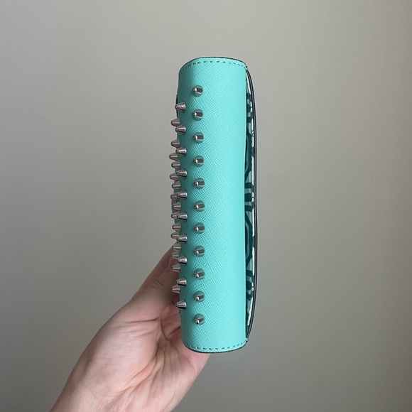 NWOT Rebecca Minkoff Studded Wallet on Chain, Mint Green - Picture 4 of 10